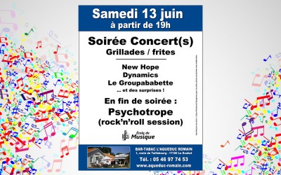 Soirée Concert(s) le 13 Juin